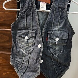 Levi's Black Denim Vest
